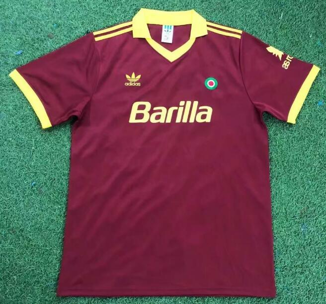 1991-92 Roma Retro Home Kit Soccer Jersey